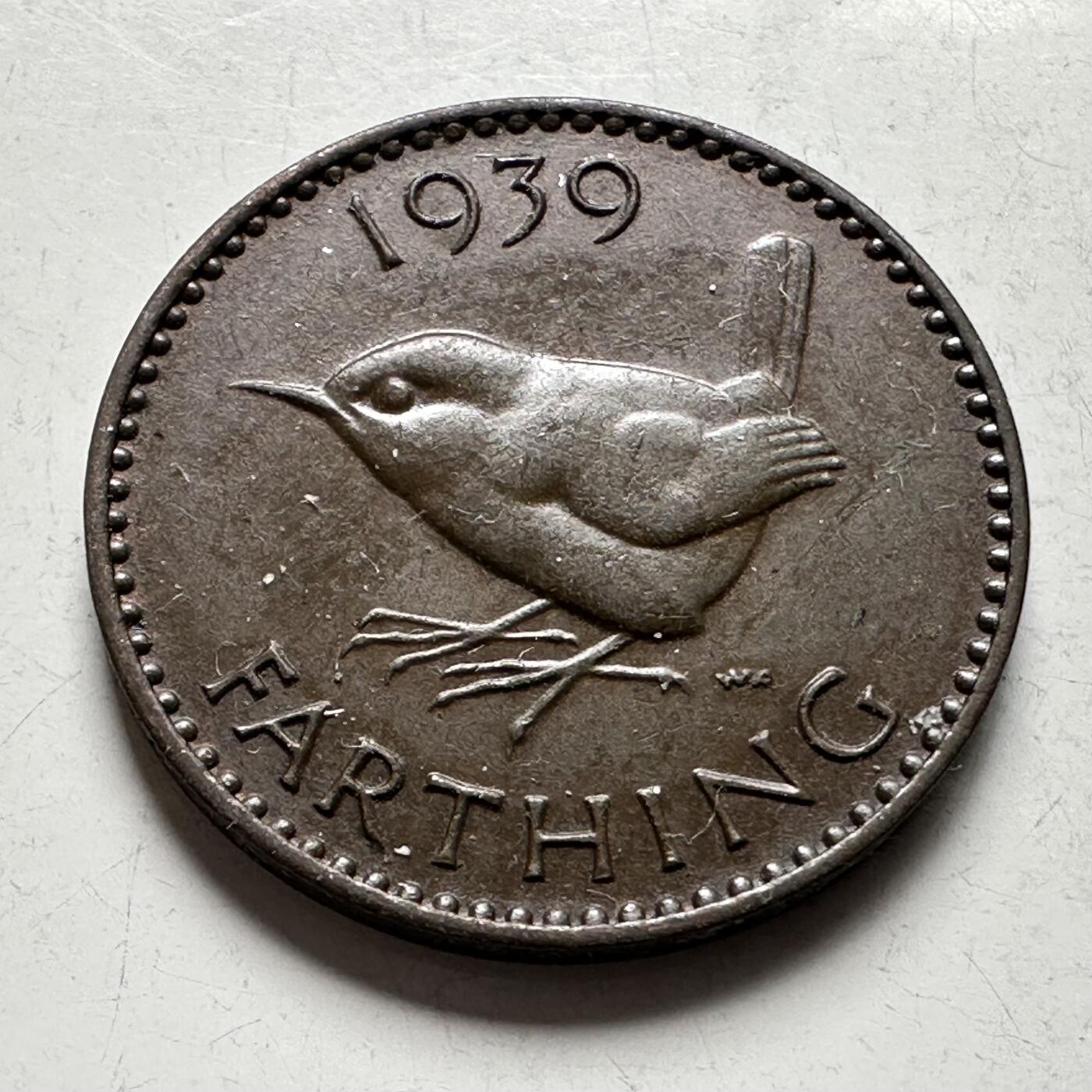 🌹外币初藏🌹🐯2026年第19场 快递已停，正月十五后再发 英国1939年1/4便士 一法新