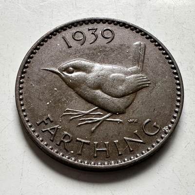 🌹外币初藏🌹🐯2026年第19场 快递已停，正月十五后再发 - 英国1939年1/4便士 一法新