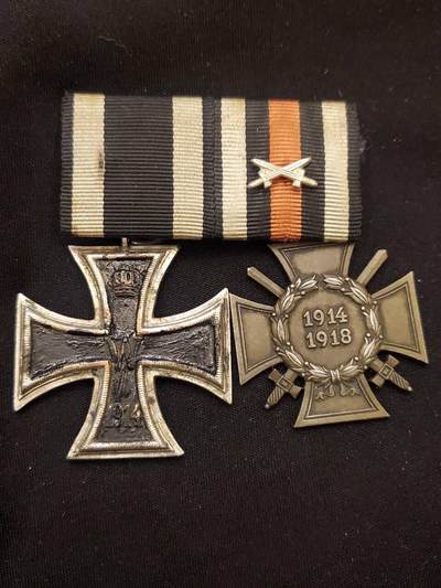 （450件拍品！制服徽章盛宴）罗岚⭐爱藏⭐年前甄选大拍场-店主清仓处理-分享拍场额外现金红包（实体经营） - 帝德二级铁十字勋章、兴登堡十字二联排 经典帝德联排 原品 cosplay自藏都非常合适