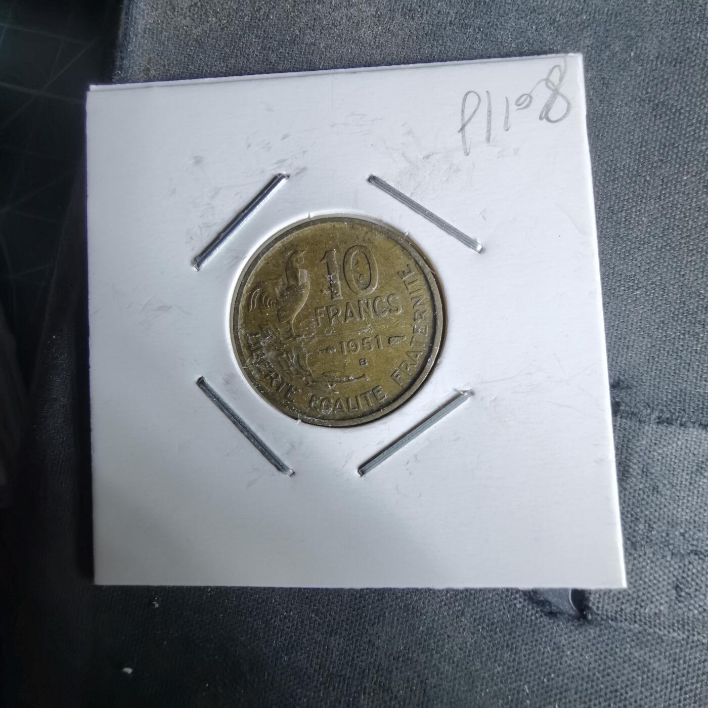 沼泽如烟--第991场 法国1951年10法郎