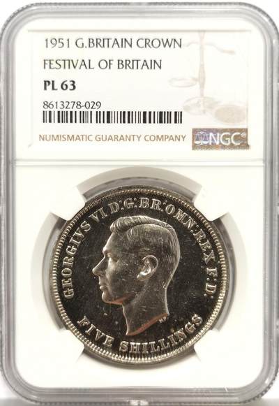 博洋堂蛇年收官专场暨第161期（全场包邮） - NGC PL63 英国1951年乔治六世镍马剑，镜面底板，状态佳。