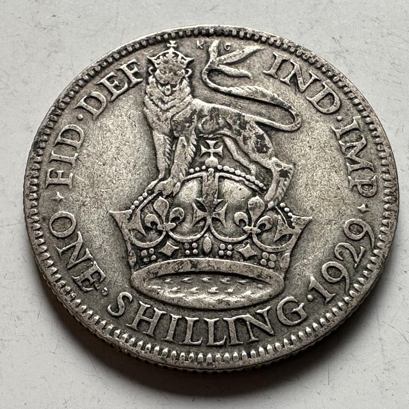 🌹外币初藏🌹🐯2026年第19场 快递已停，正月十五后再发 英国1929年一先令银币 5.6克50%银