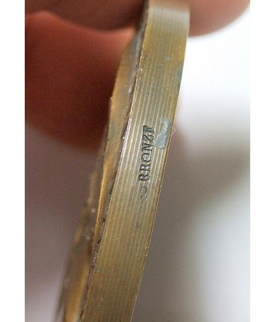 【艺术】法国艺术大章 一战圣女贞德号巡洋舰 高浮雕精制超大铜章 60MM