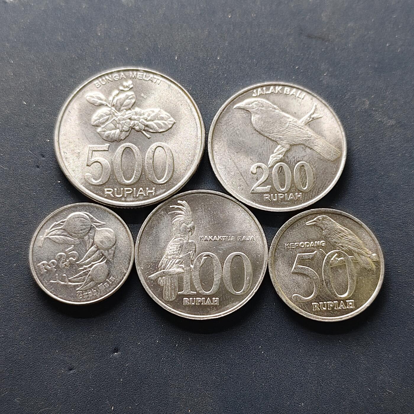 【全场包邮】纯粹捡漏拍502场 印度尼西亚1994-2008年5枚套币