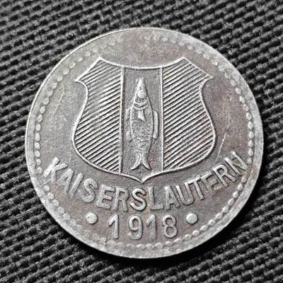 KK钱币收藏小铺  第397期 百期特怕（四拍之一） 2月预留时间 周末发货 - 1918 德紧凯撒斯劳滕 10芬尼 铁币 