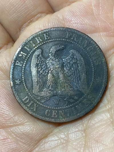 2026年第二十三场(总第一百九十二场）外国好品散币场(年后发货) - 法兰西第二帝国1856年10生丁(拿破仑三世第一版，W标里尔造)