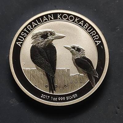【全场包邮】纯粹捡漏拍503场 - 澳大利亚2017年1元笑翠鸟1盎司999纯银币【40.5毫米31.1克99.9】