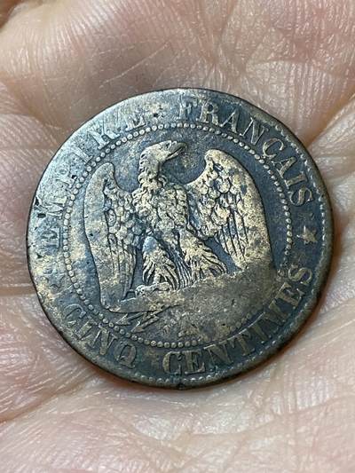 2026年第二十三场(总第一百九十二场）外国好品散币场(年后发货) - 法兰西第二帝国1856年5生丁(拿破仑三世第一版，A标巴黎造)