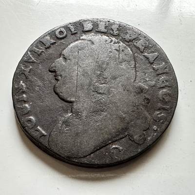🌹外币初藏🌹🐯2026年第19场 快递已停，正月十五后再发 - 法国王国1792年路易十六12德尼（12 Deniers）铜币