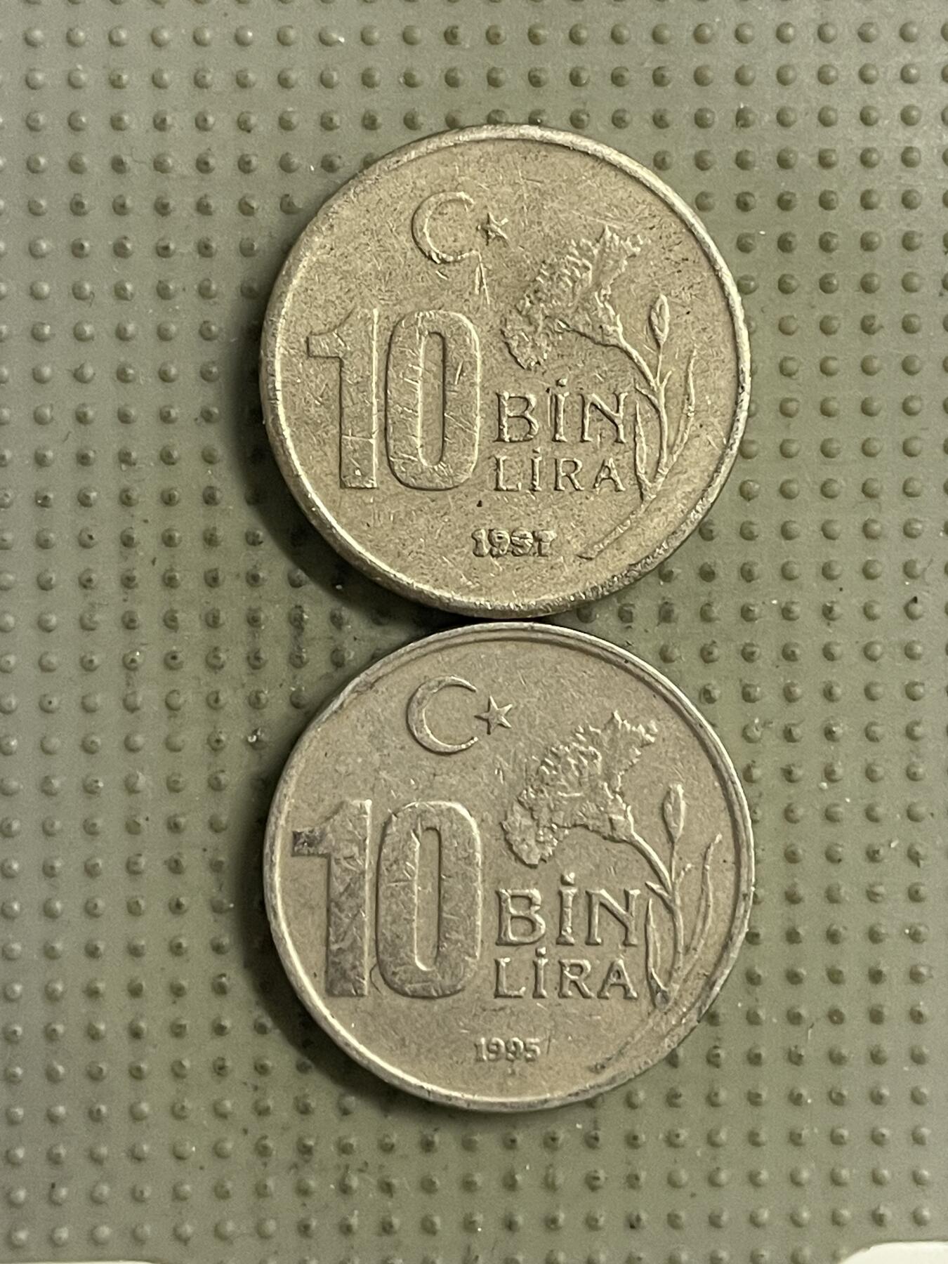 2026年第26场各国散币拍卖（总第176场）年前发货截止到11号 土耳其10000里拉2枚