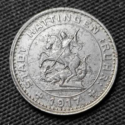 KK钱币收藏小铺  第397期 百期特怕（四拍之一） 2月预留时间 周末发货 - 1917 德紧哈廷根市 50芬尼铁币 