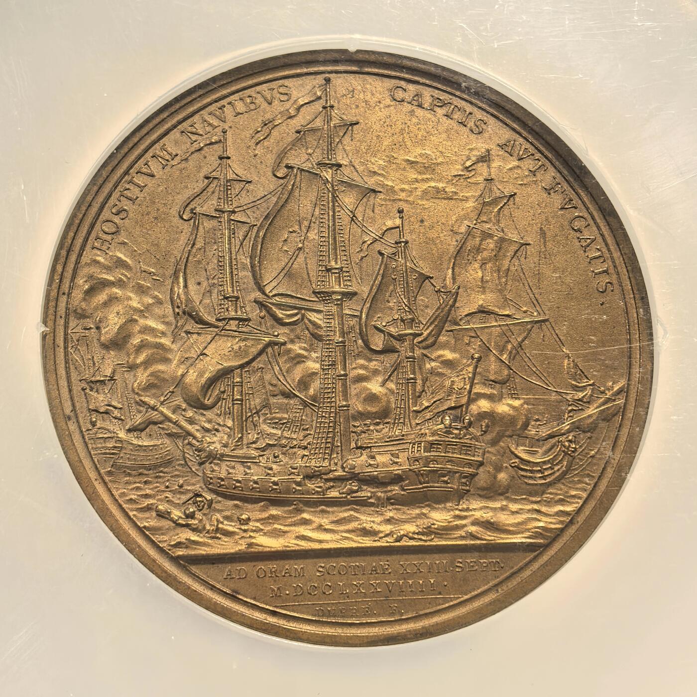 博洋堂蛇年收官专场暨第161期（全场包邮） NGC MS62 大英纪念约翰保罗船长（1747-1792年）生平战绩近代大铜章，58mm大尺寸，工艺高浮雕精美！