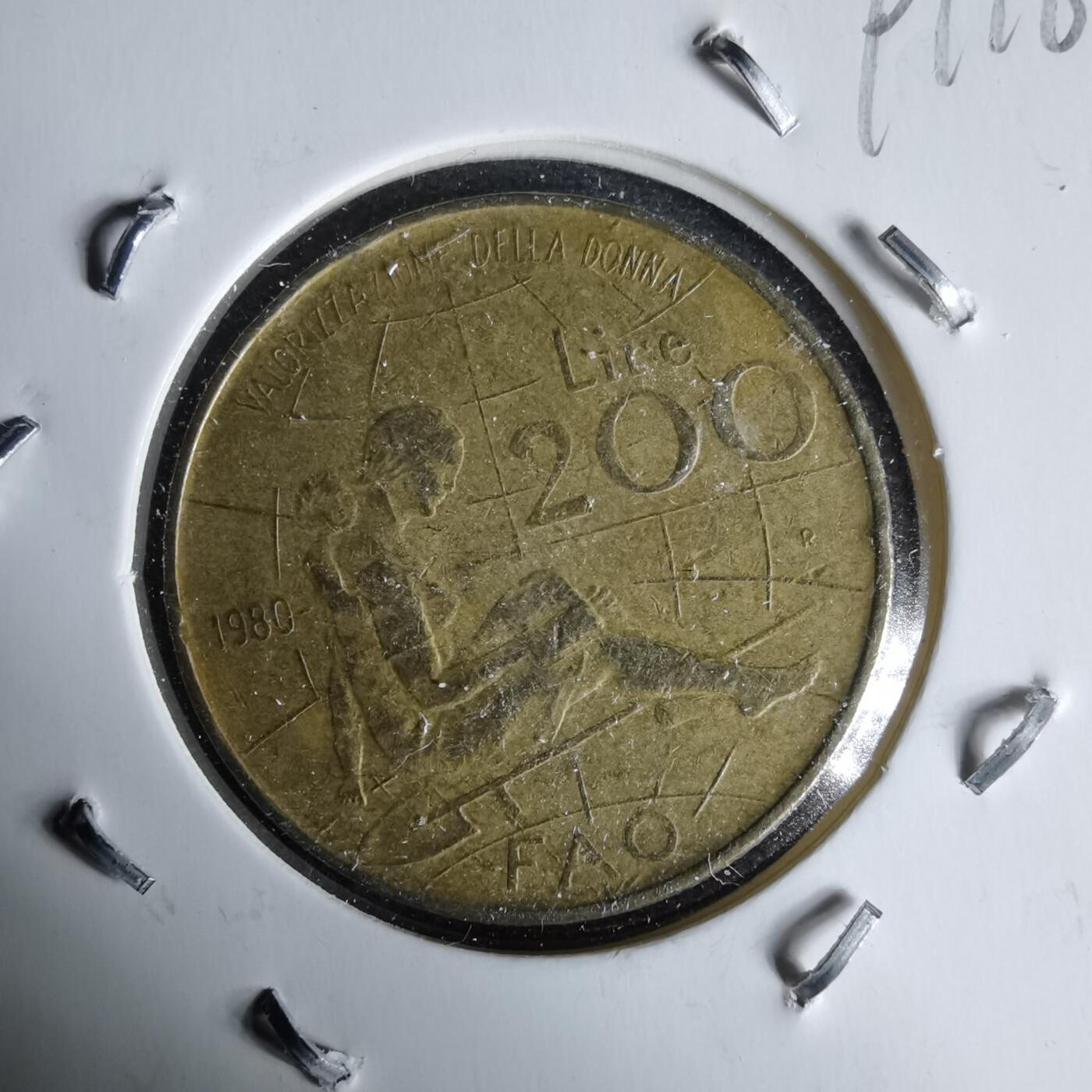 沼泽如烟--第991场 意大利1980年200里拉FAO