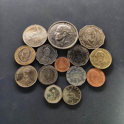 【全场包邮】纯粹捡漏拍502场 - 牙买加各年份各版本14枚套币一组