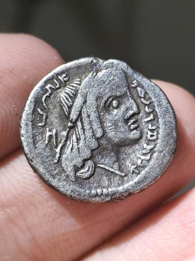 稀有精品！纳巴泰王国-历史名城：佩特拉造币 奥博达斯二世与哈加鲁一世 纳巴泰铭文清晰 写有第16年（公元前15/4年）铭文：纳巴泰人的奥博达斯国王 喜欢佩特拉的不要错过