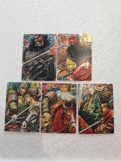 言遇卡牌【新春贺岁场2026.2.22晚22：00截拍】新人闲置欢迎捡漏 - 【套卡】权迎东手绘汉甲五虎将 镜面一套5张  国风系列收藏卡牌 