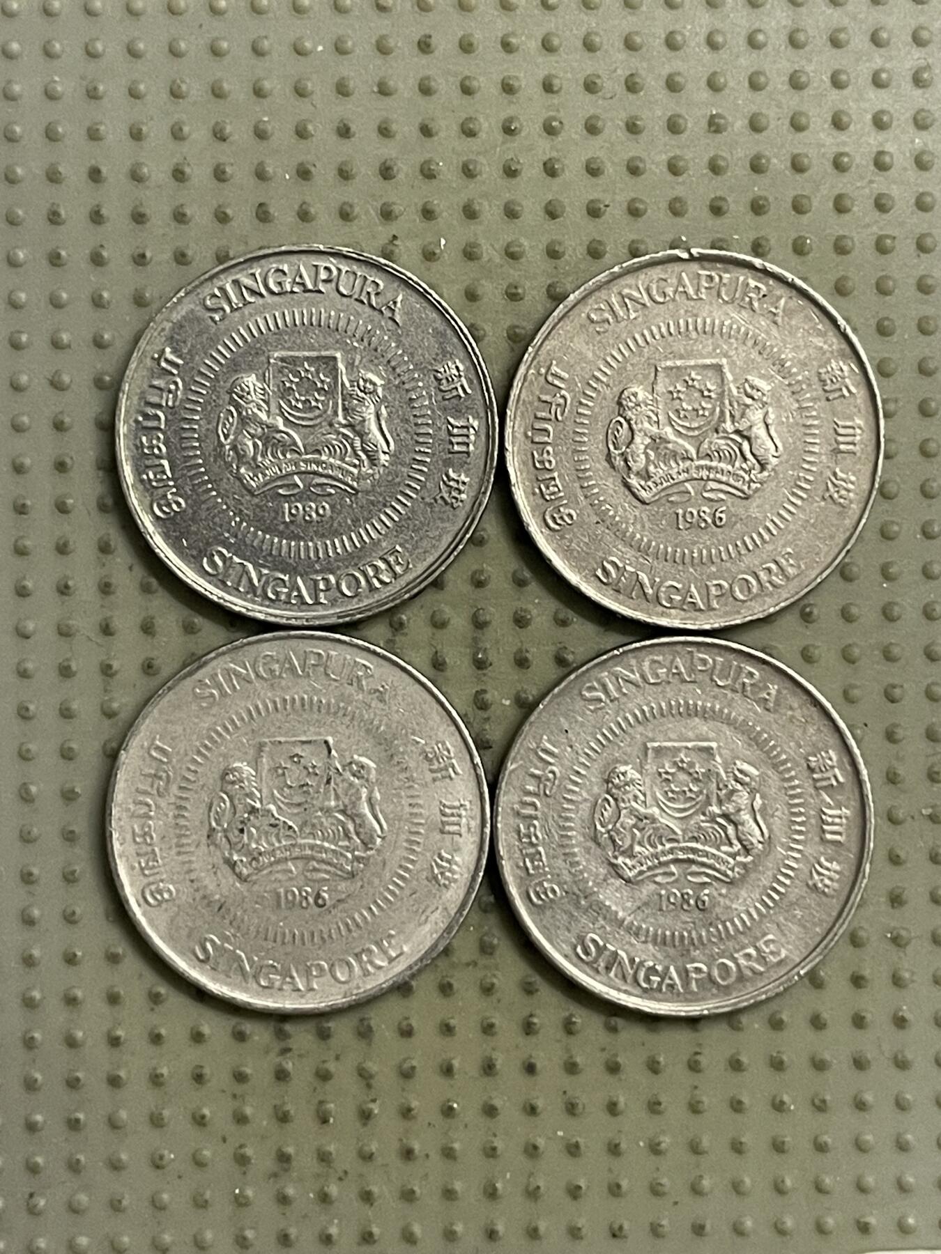 2026年第26场各国散币拍卖（总第176场）年前发货截止到11号 新加坡高盾版10分4枚