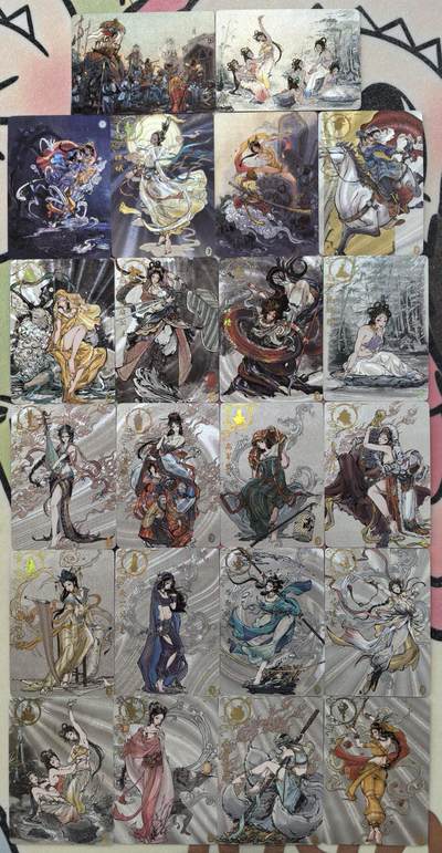 丫丫卡拍贺岁期-隔天发货（2月11日22：00截拍） - 【半粗】橙卡文化--百媚西游 主卡+场景卡+解锁卡 一套22张一弹全 ☆工艺为第一张图，后几张是全粗工艺，用作查看具体卡图。此链接为半粗套