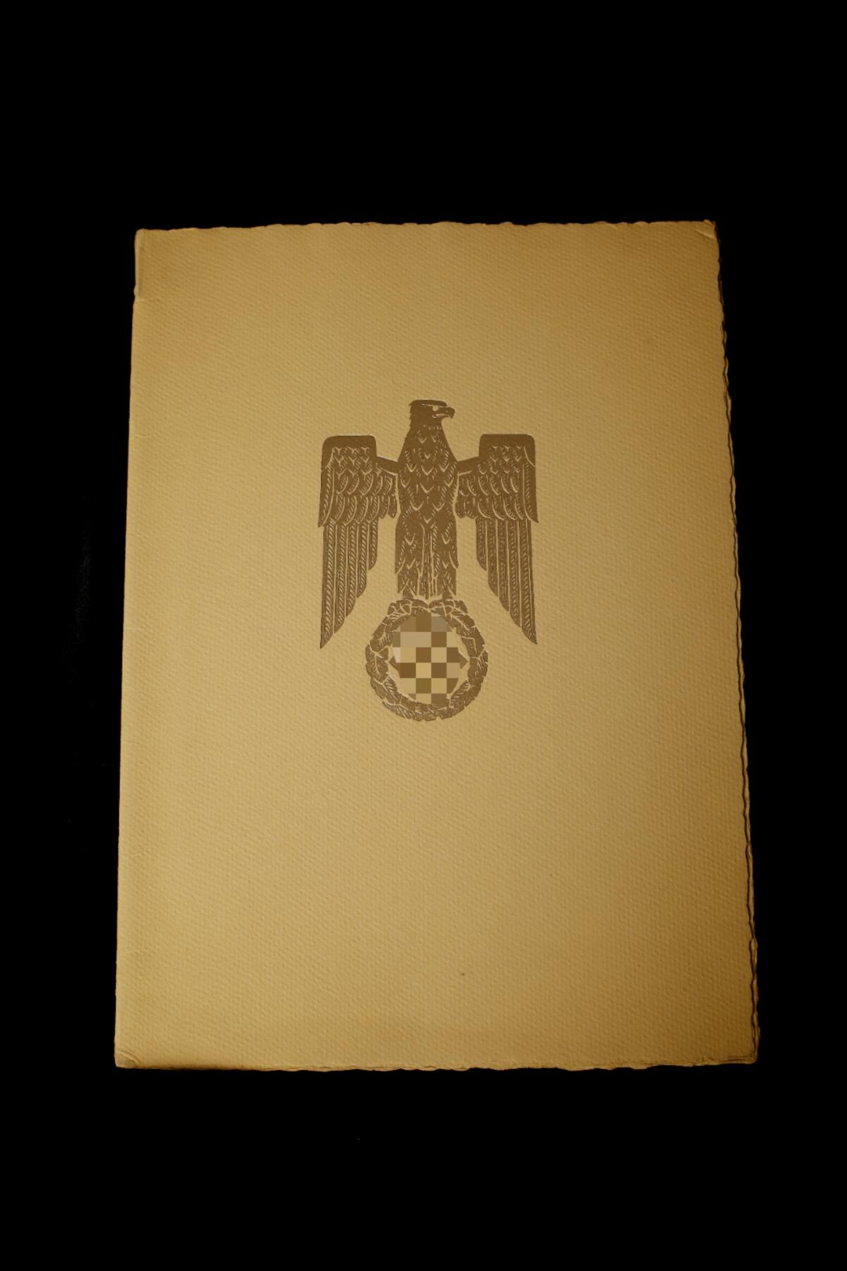 欢庆春节！戎马世界章牌大赏第112期春节大拍  德专场 赫尔曼·戈林亲签  1944年森林总监晋升证书，附原始文件夹 非常稀有