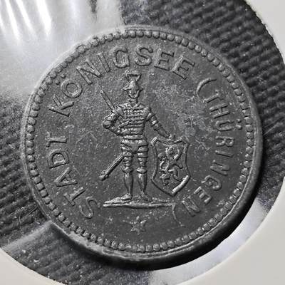 KK钱币收藏小铺  第397期 百期特怕（四拍之一） 2月预留时间 周末发货 -  1918 德紧国王湖市 10芬尼锌币