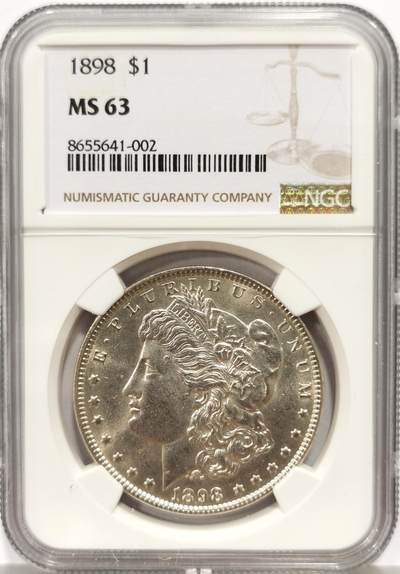 博洋堂蛇年收官专场暨第161期（全场包邮） - NGC MS63 美国1898年摩根，少见年份的少见高分。