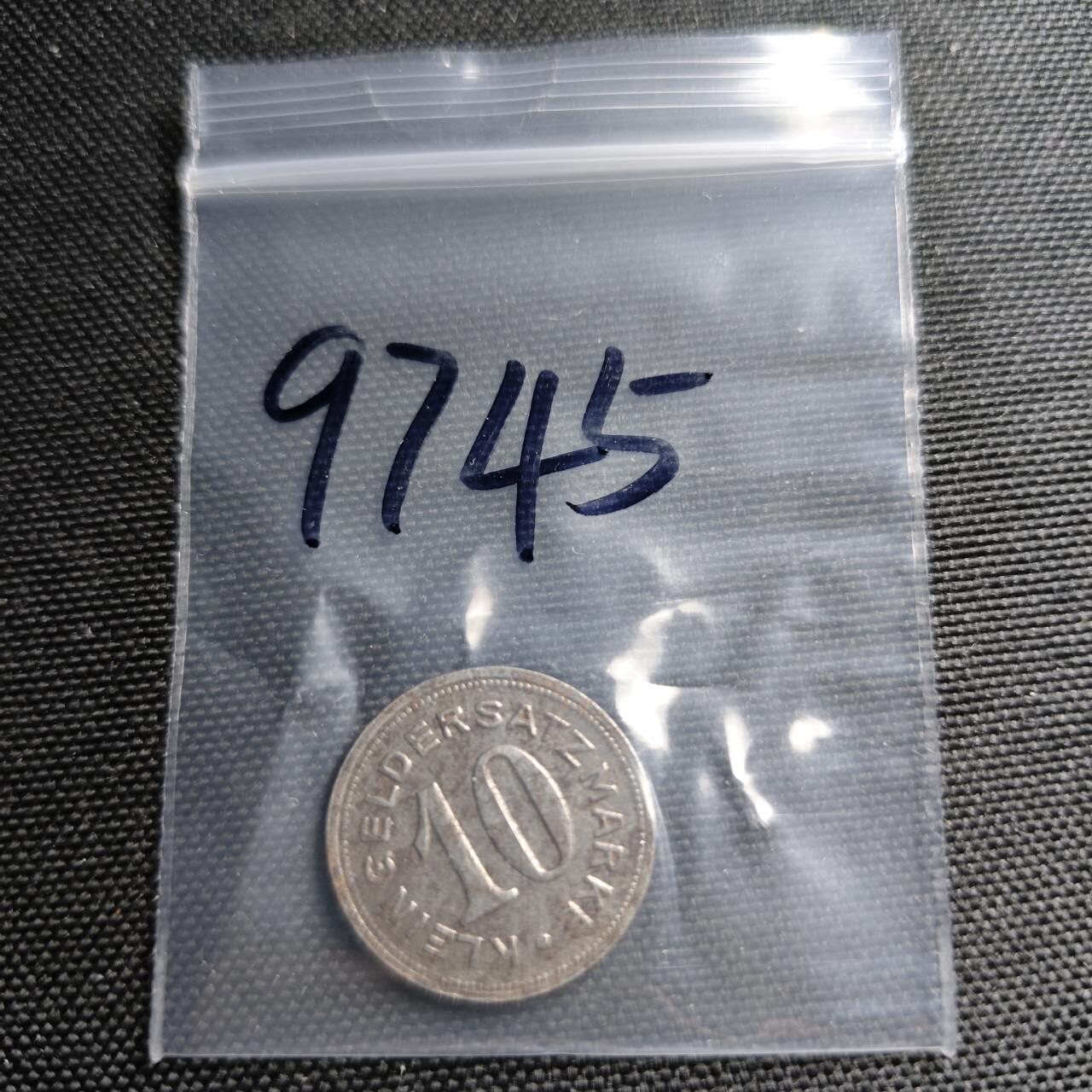 KK钱币收藏小铺  第397期 百期特怕（四拍之一） 2月预留时间 周末发货 1919 德紧皮尔马森斯10芬尼 铁币 靴子图案经典