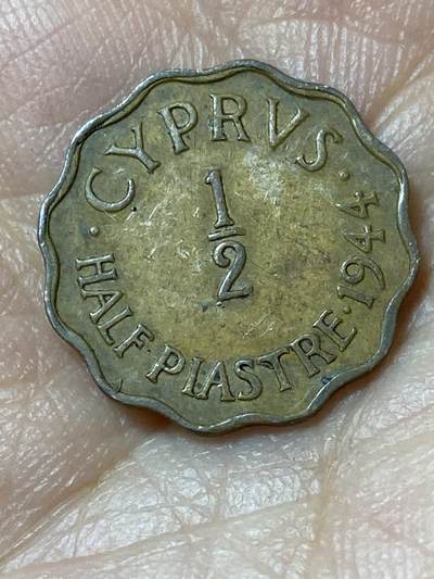 2026年第二十三场(总第一百九十二场）外国好品散币场(年后发货) - 少见–英属塞浦路斯1944年1/2皮阿斯特(乔治六世第二版)