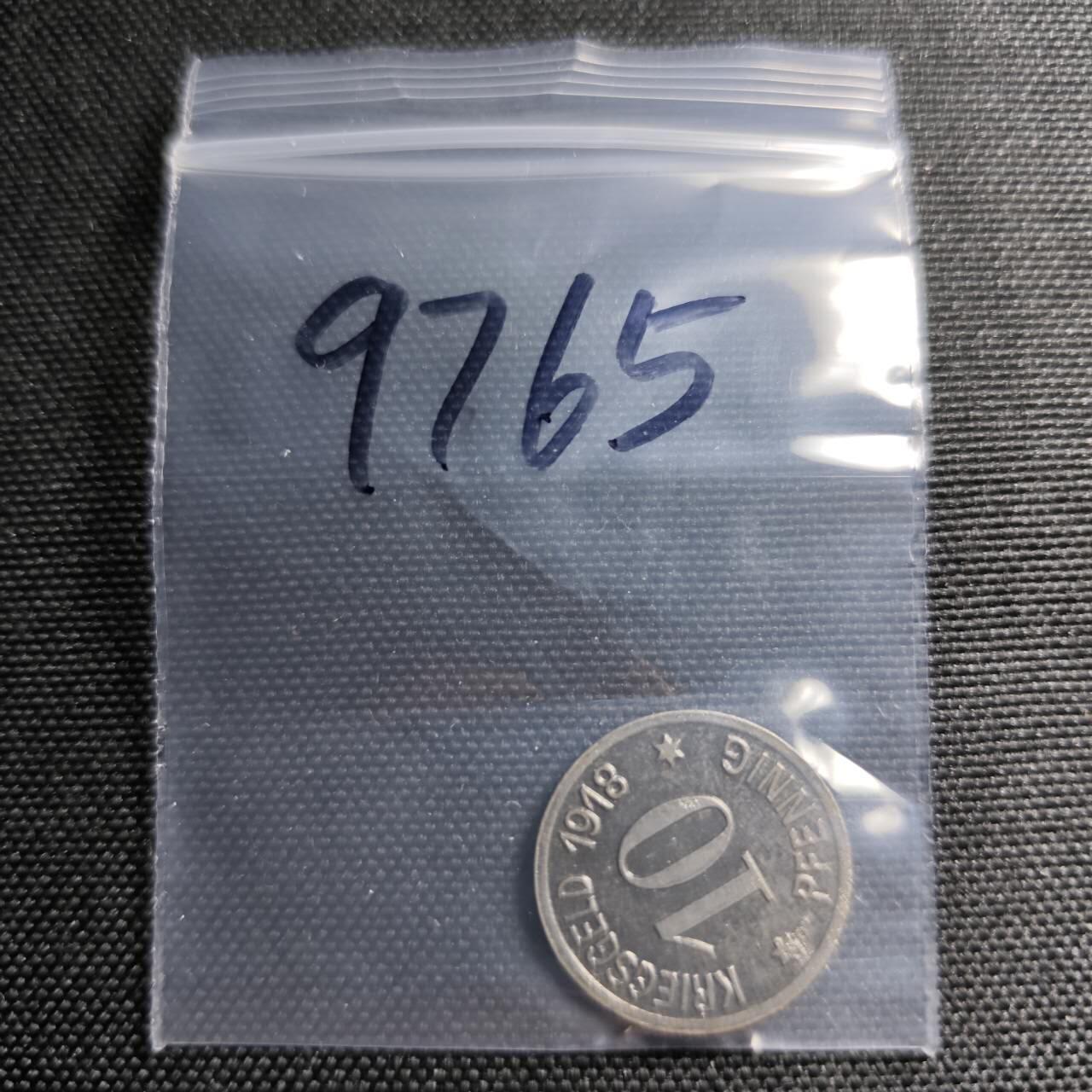 KK钱币收藏小铺  第397期 百期特怕（四拍之一） 2月预留时间 周末发货 1918 德紧拉蒂博尔市 10芬尼铁币