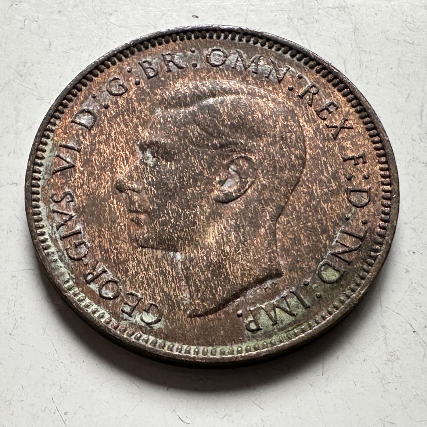 🌹外币初藏🌹🐯2026年第19场 快递已停，正月十五后再发 英国1940年1/4便士 一法新