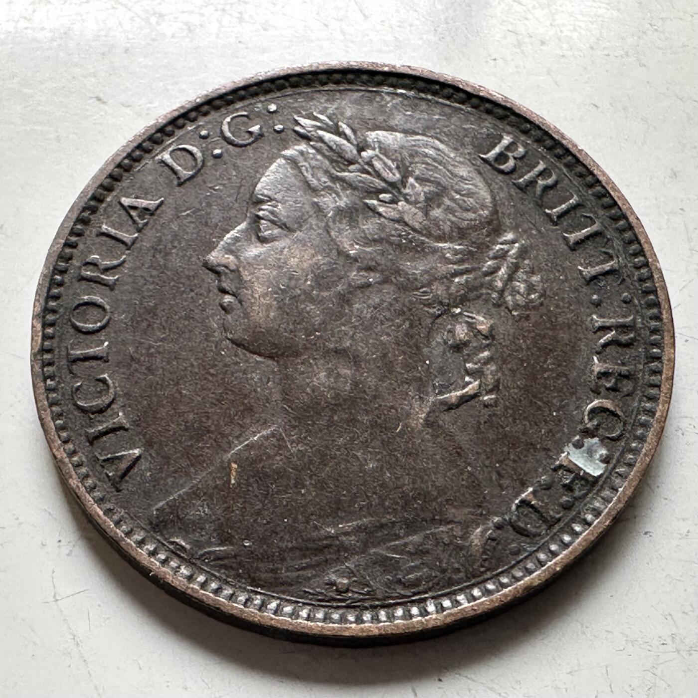 🌹外币初藏🌹🐯2026年第19场 快递已停，正月十五后再发 英国1893年1/4便士 一法新