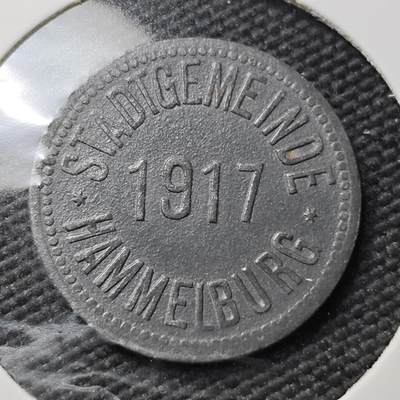 KK钱币收藏小铺  第397期 百期特怕（四拍之一） 2月预留时间 周末发货 - 1917 德紧哈默尔堡 10芬尼锌币