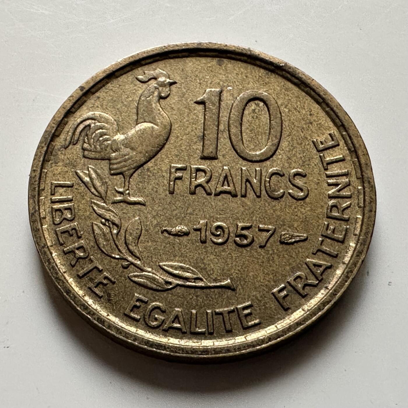 🌹外币初藏🌹🐯2026年第19场 快递已停，正月十五后再发 法国1957年10法郎