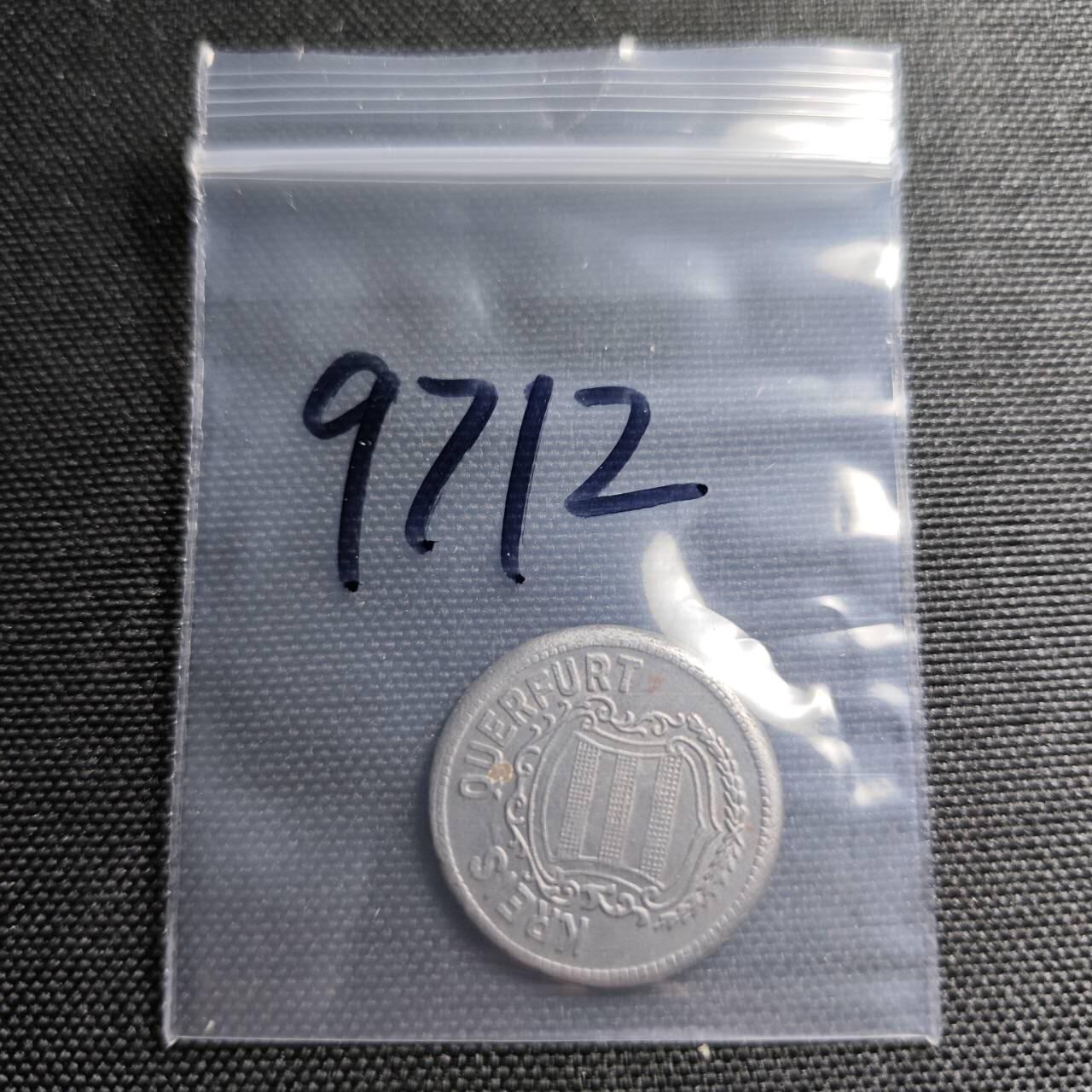 KK钱币收藏小铺  第397期 百期特怕（四拍之一） 2月预留时间 周末发货 1918 德紧 库埃尔富尔特50芬尼铁币 好品