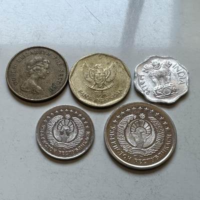 🌹外币初藏🌹🐯2026年第19场 快递已停，正月十五后再发 - 散币5枚