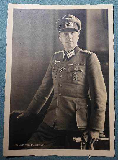 盛世勋华——号角文化勋章邮票专场拍卖第305期 - 德国（1939）未使用明信片 小胡子青年团（HJ）领袖巴尔杜·冯·席腊赫