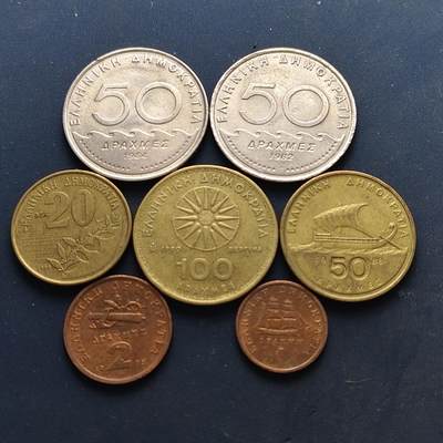 【全场包邮】纯粹捡漏拍502场 - 希腊各年份散币7枚一组