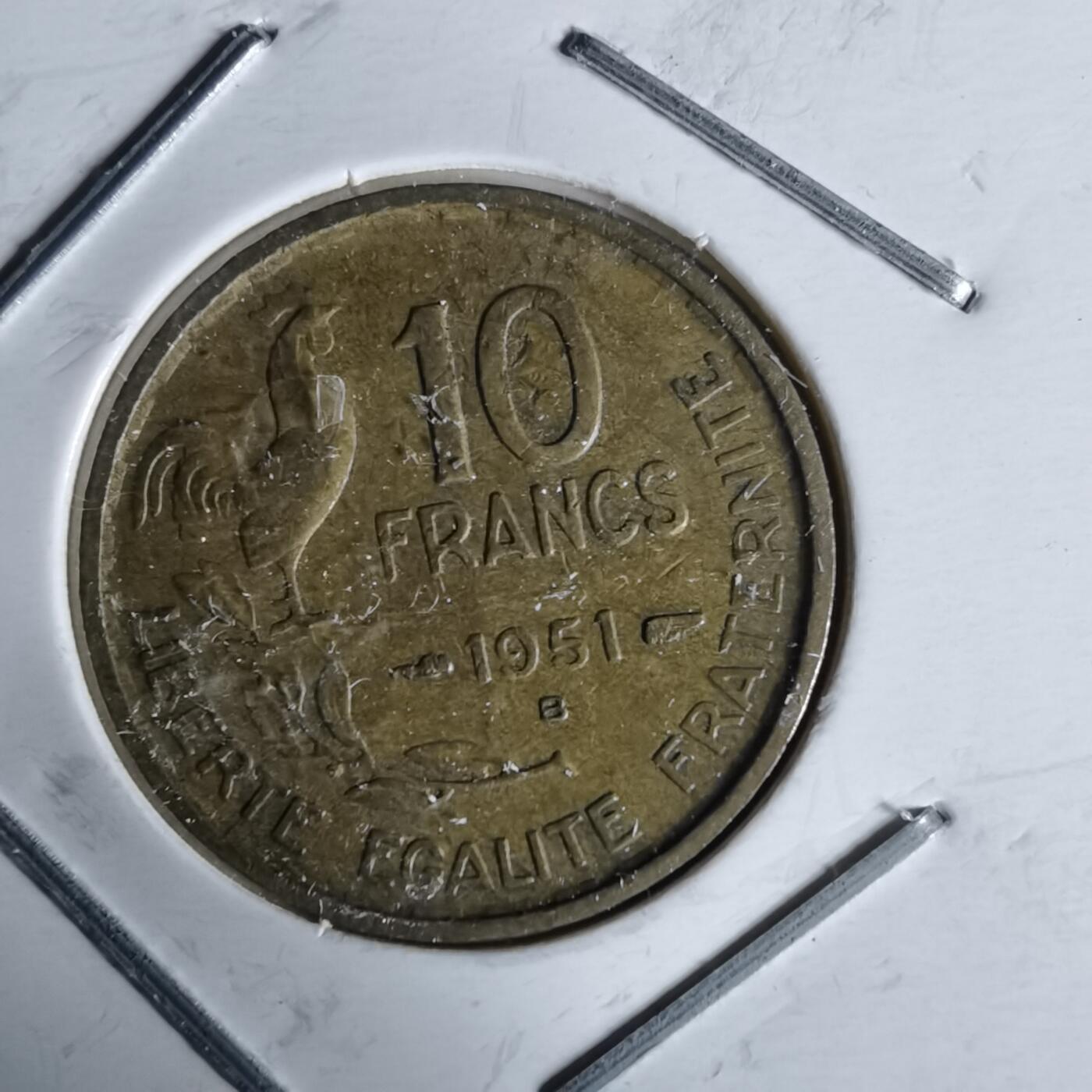 沼泽如烟--第991场 法国1951年10法郎