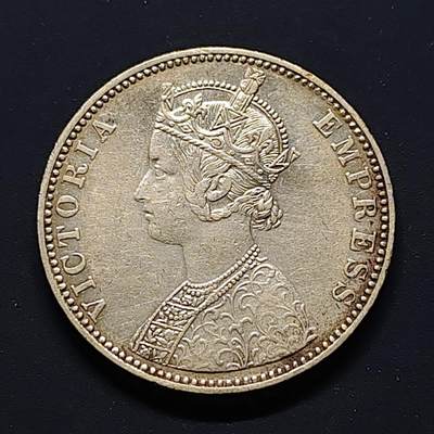 【全场包邮】纯粹捡漏拍503场 - 英属印度1891年维多利亚女王“EMPERSS”1卢比银币【31毫米11.66克91.7%】