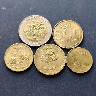 【全场包邮】纯粹捡漏拍502场 - 印度尼西亚1992-1997年5枚套币