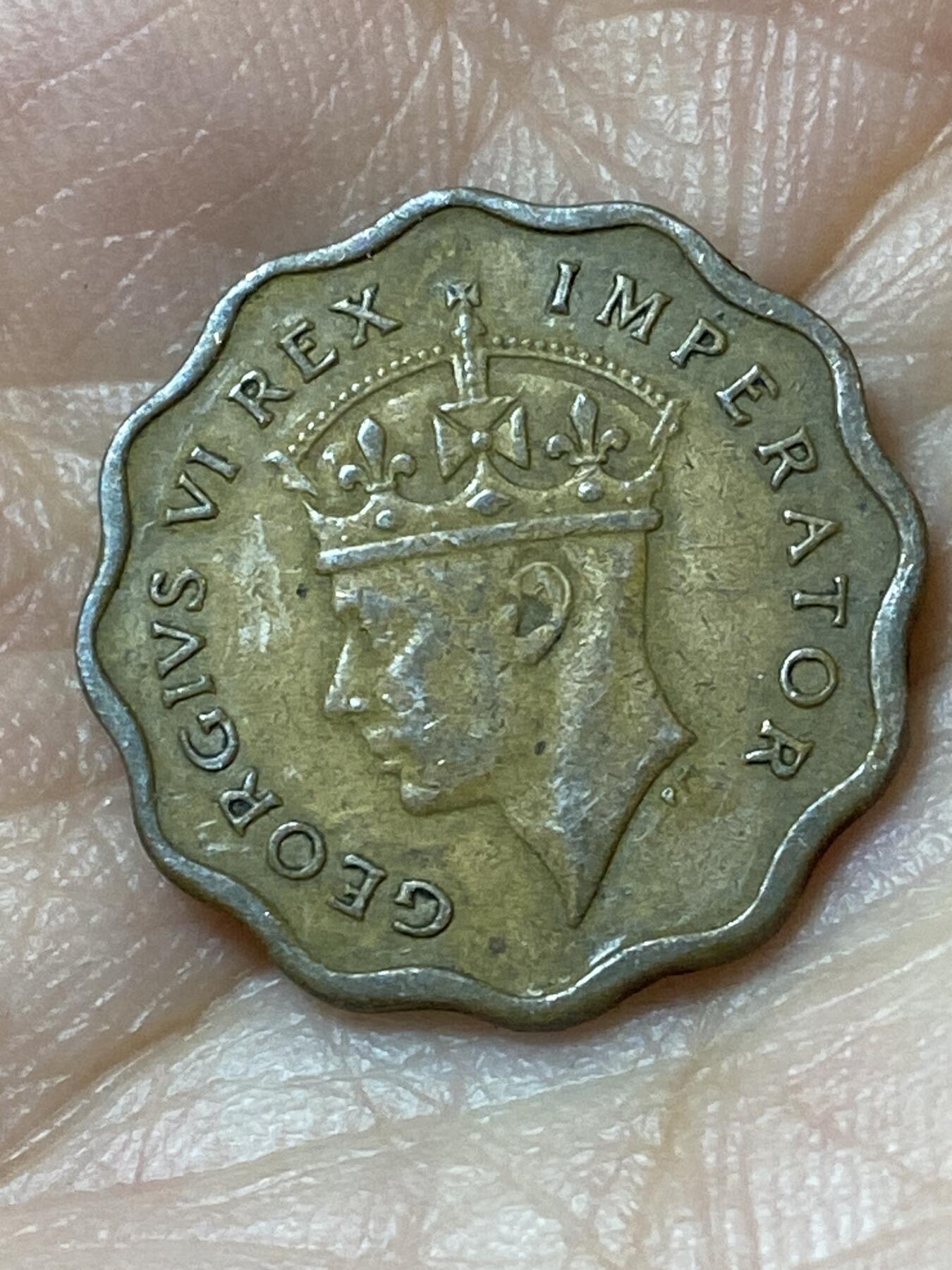 2026年第二十三场(总第一百九十二场）外国好品散币场(年后发货) 少见–英属塞浦路斯1944年1/2皮阿斯特(乔治六世第二版)