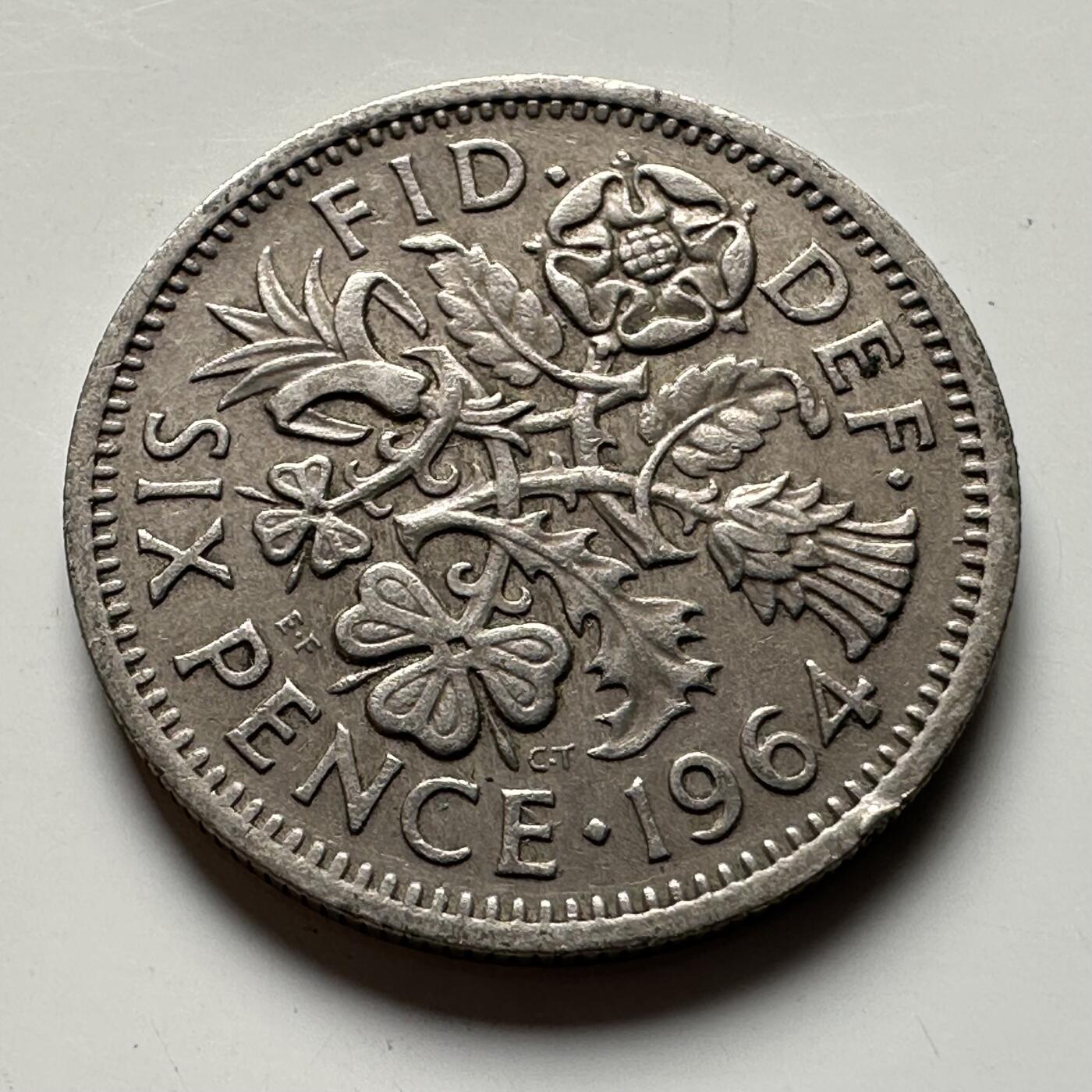 🌹外币初藏🌹🐯2026年第19场 快递已停，正月十五后再发 英国1964年六便士