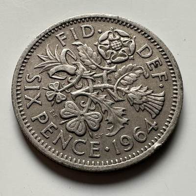 🌹外币初藏🌹🐯2026年第19场 快递已停，正月十五后再发 - 英国1964年六便士