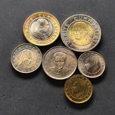 【全场包邮】纯粹捡漏拍502场 - 土耳其2005年清年份人物版6枚套币