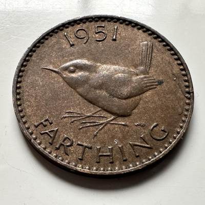 🌹外币初藏🌹🐯2026年第19场 快递已停，正月十五后再发 - 英国1951年1/4便士 一法新 c