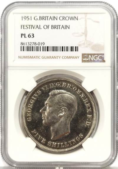 博洋堂蛇年收官专场暨第161期（全场包邮） - NGC PL63 英国1951年乔治六世镍马剑，镜面底板，状态极佳。