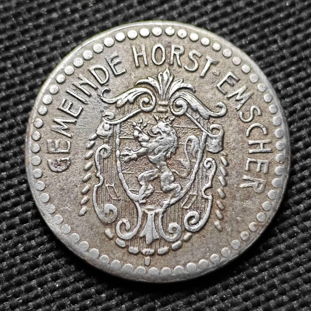 KK钱币收藏小铺  第397期 百期特怕（四拍之一） 2月预留时间 周末发货 1919 德紧霍斯特市 10芬尼铁币 