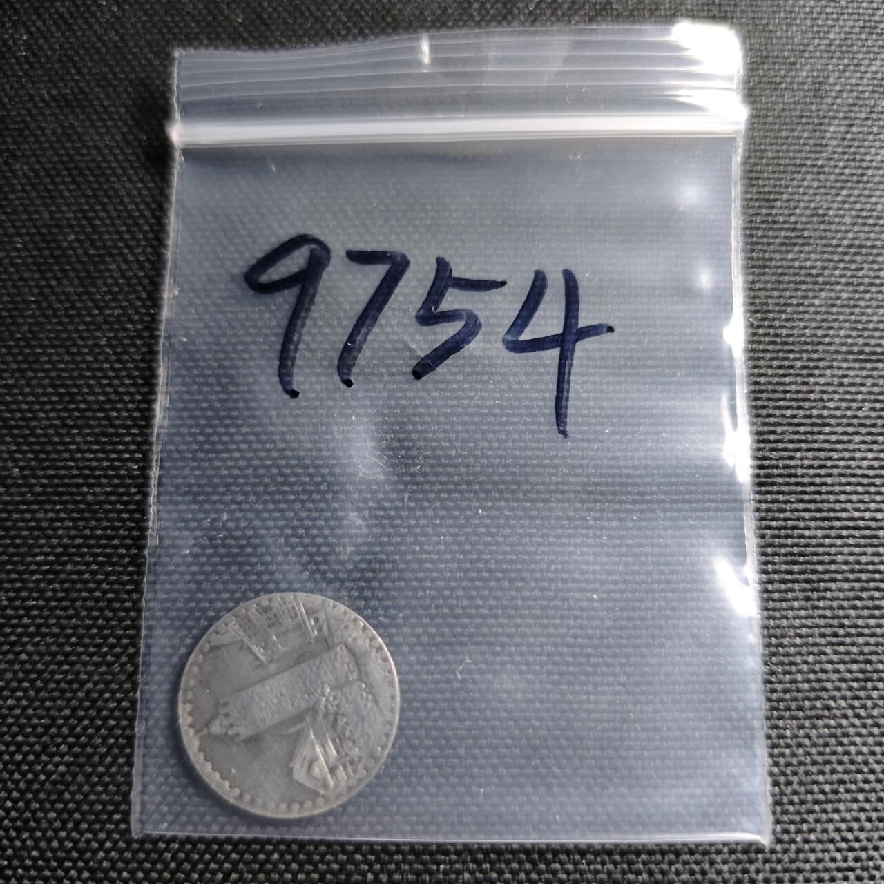 KK钱币收藏小铺  第397期 百期特怕（四拍之一） 2月预留时间 周末发货 1919 德紧佩斯内克市 5芬尼铁币 城市景观