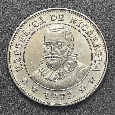 回流0301 - 全新 尼加拉瓜1972年1科多巴 西班牙探险家吉尔·冈萨雷斯·德·阿维拉