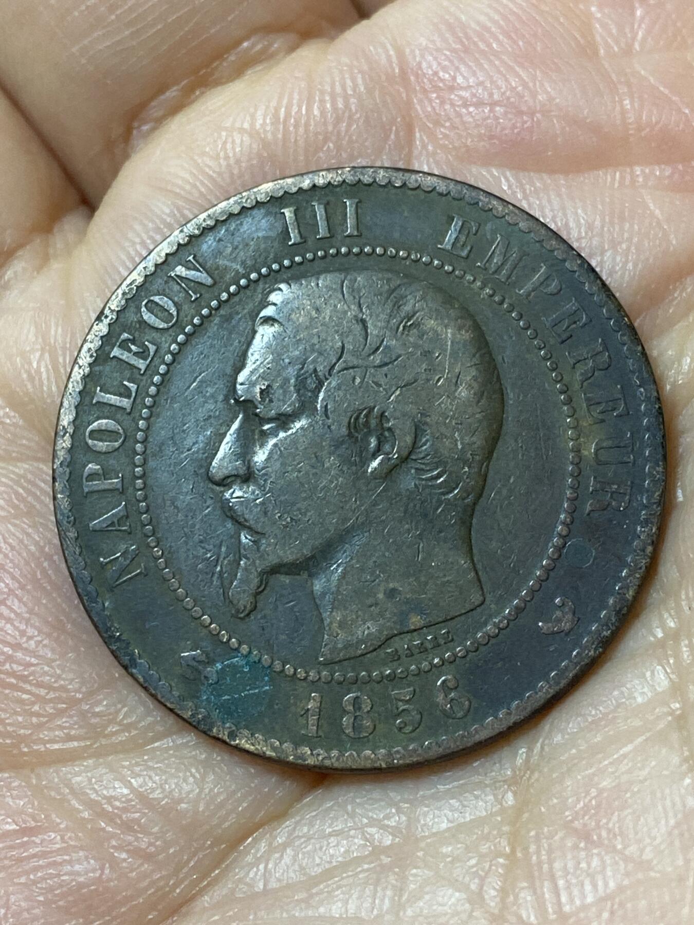 2026年第二十三场(总第一百九十二场）外国好品散币场(年后发货) 法兰西第二帝国1856年10生丁(拿破仑三世第一版，W标里尔造)