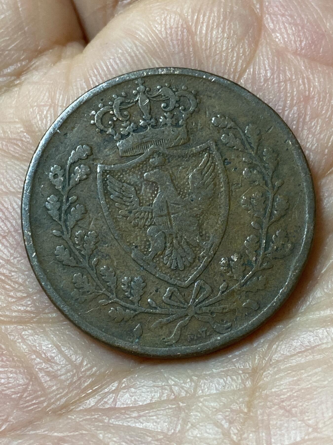 2026年第二十三场(总第一百九十二场）外国好品散币场(年后发货) 少见–意大利邦国–萨丁王国1826年5分(卡洛·费利切国王时期)